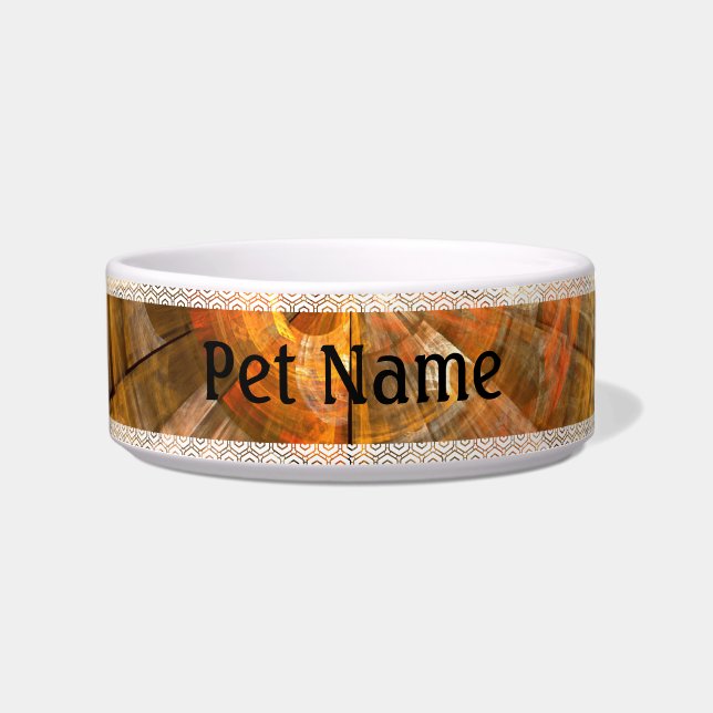 Integrity Abstract Art Cat Bowl (Front)