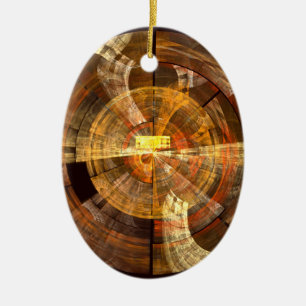 Integrity Abstract Art Oval Ornament