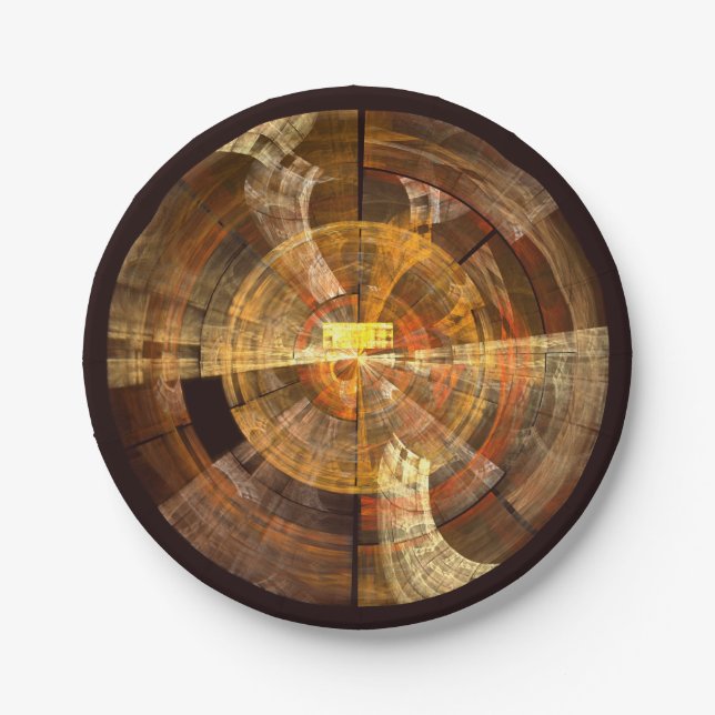 Integrity Abstract Art Paper Plate (Front)