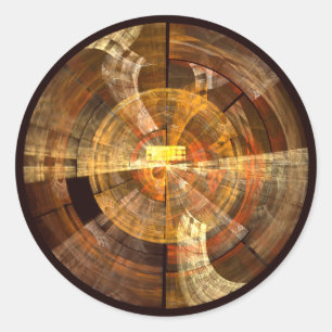 Integrity Abstract Art Round Sticker