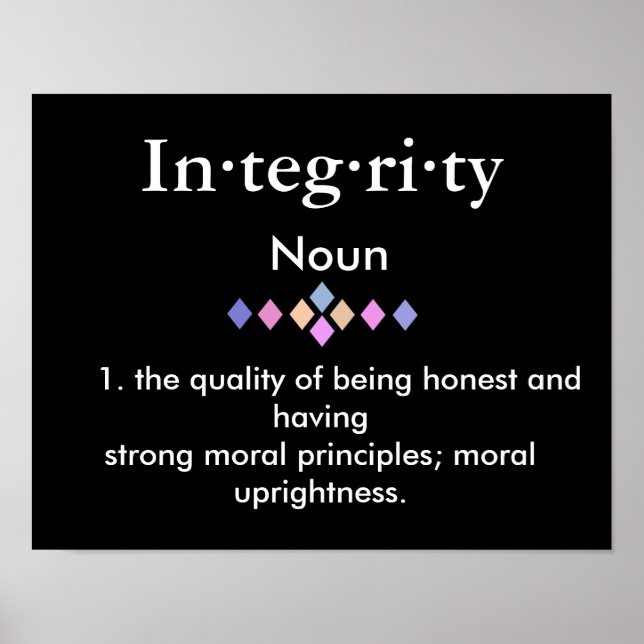 Integrity - Definition poster (Front)