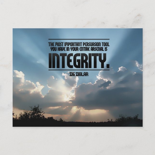 Integrity Inspirational Post Card (Front)