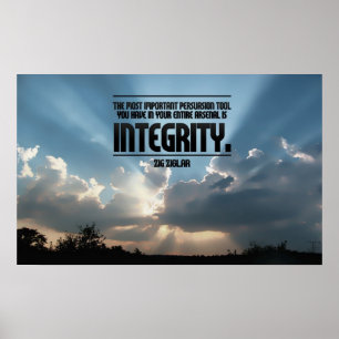 Integrity Inspirational Poster Print