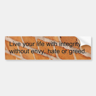 Integrity on Brick Bumper Sticker
