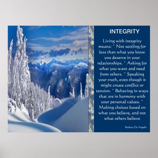 INTEGRITY  Posters (Front)