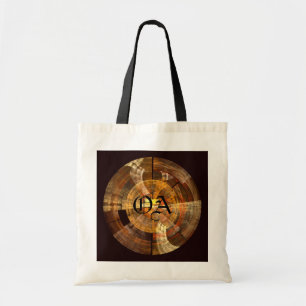 Integrity Radial Abstract Art in Warm Gold Tones Tote Bag