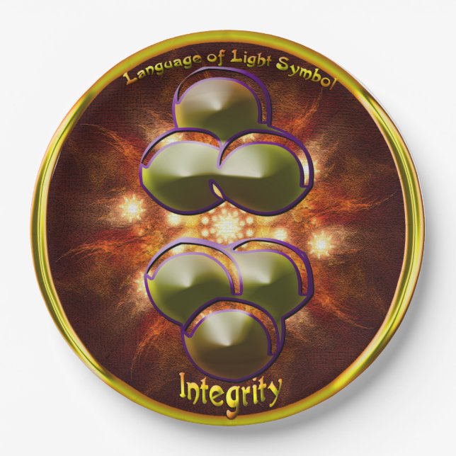 Integrity Symbol Art Paper Plate (Front)