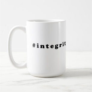 Integrity text design coffee mug