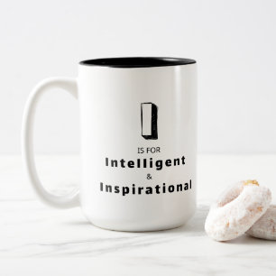 Intelligent and Inspirational I - Personalised Lux Two-Tone Coffee Mug