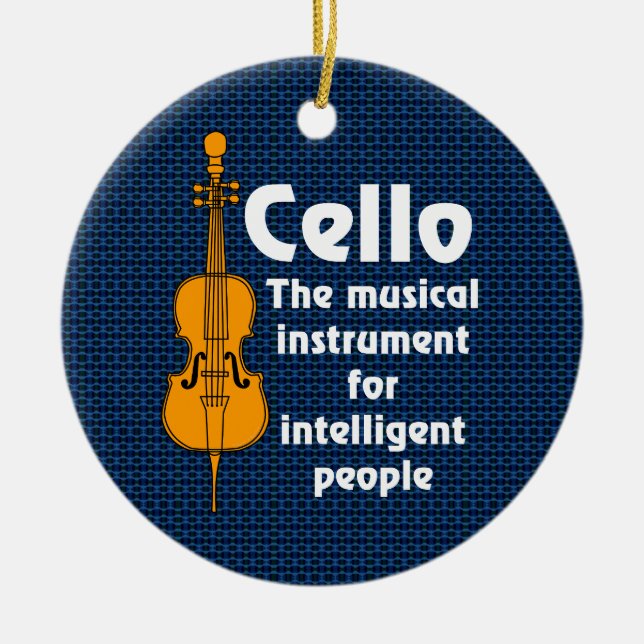 Intelligent Cello Ceramic Ornament (Front)