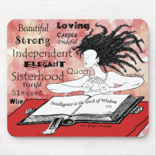 Intelligent is the torch of wisdom mouse pad