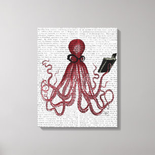 Intelligent Octopus Canvas Print