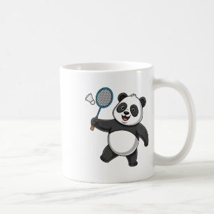 Intelligent Panda Playing Badminton Funny Humourou Coffee Mug