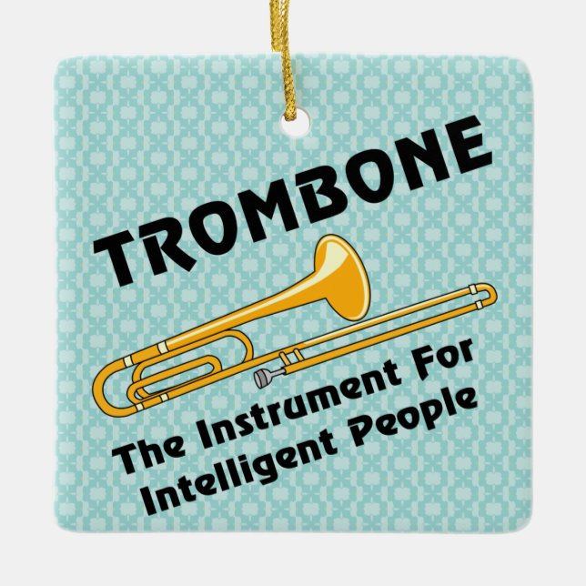 Intelligent Trombone Ceramic Ornament (Front)