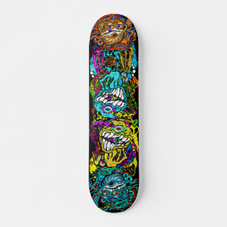 Intense Day Glo Psycho Loco Insane Graphics Skateboard