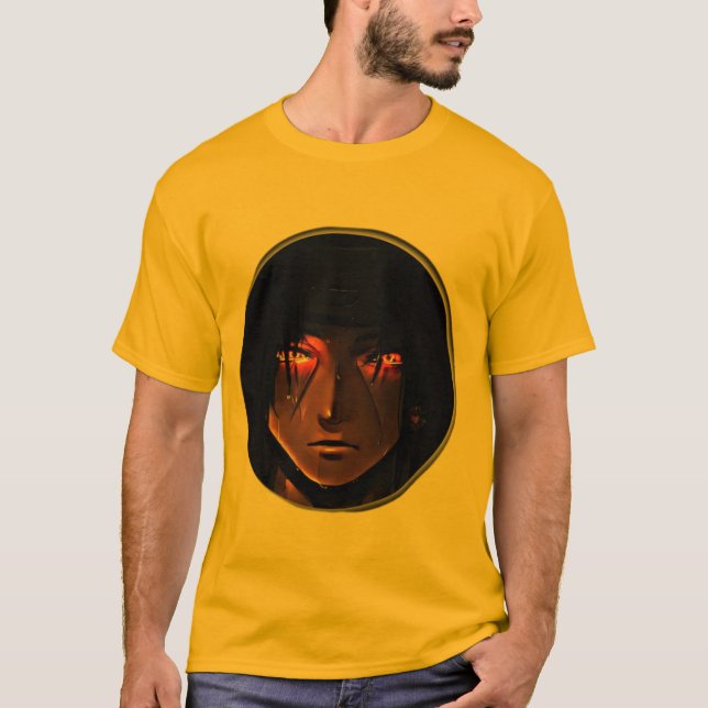 Intense Eyes Anime Art T-Shirt – Bold Graphic Tee (Front)