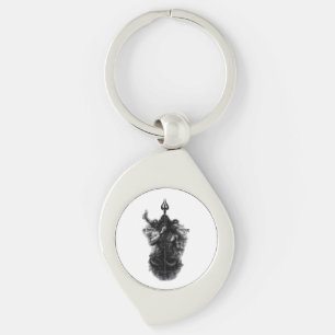 Intense Lord Shiva Trishul Om Namah Shivaya Art Key Ring