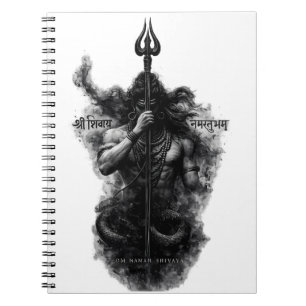 Intense Lord Shiva Trishul Om Namah Shivaya Art Notebook
