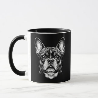Intense Monochrome French Bulldog Portrait  Mug