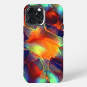 Intense orange flower in digital polished texture iPhone 13 pro max case