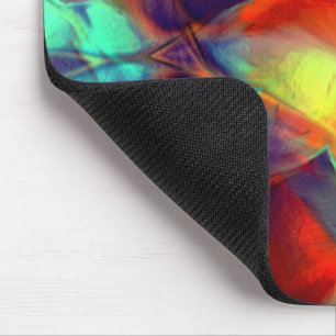 Intense orange flower in digital polished texture mouse pad