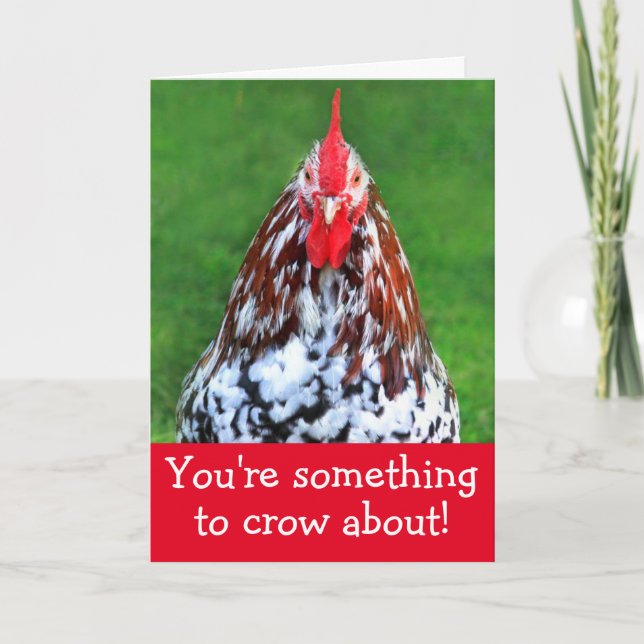 Intense Rooster Valentine's Day Holiday Card (Front)
