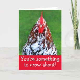 Intense Rooster Valentine's Day Holiday Card