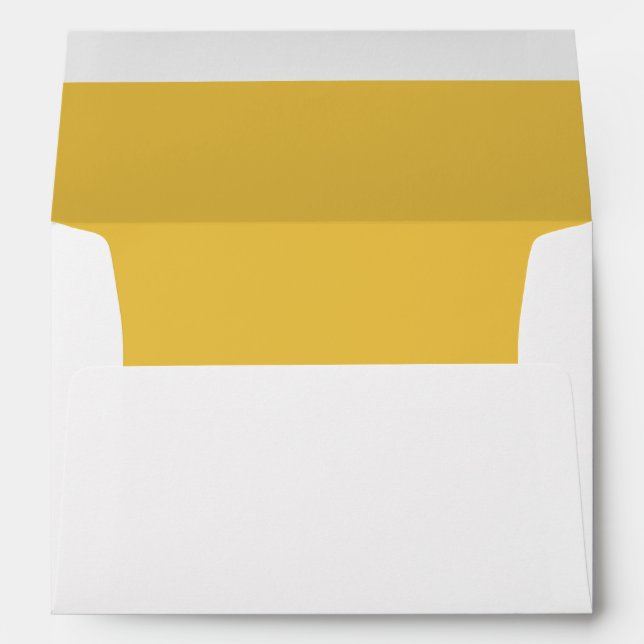 Intense Yellow Elegant return address  Envelope (Back (Bottom))