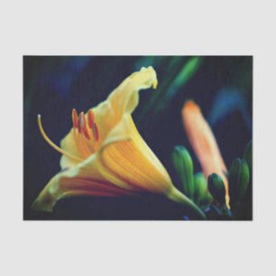 Intense Yellow Lily Flower Decoupage Tissue Paper