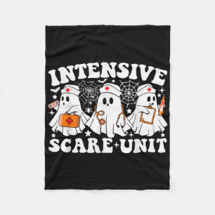 Intensive Care Scare Unit Halloween Ghost Nurse Ic Fleece Blanket