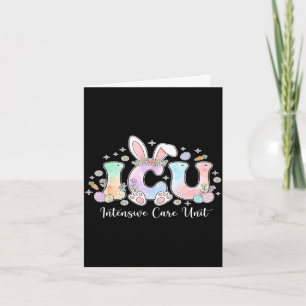 Intensive care unit bunny spring medical easter card