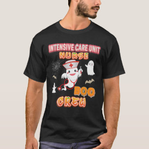 Intensive care unit Nurse Boo Crew Halloween Ghost T-Shirt