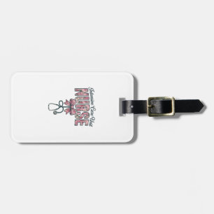 Intensive Care Unit Nurse Floral Bow Shirt Design_ Luggage Tag