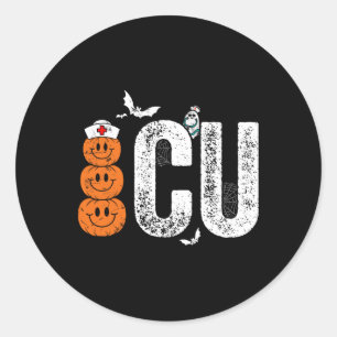 Intensive Care Unit Nurse Nursing Halloween Critic Classic Round Sticker
