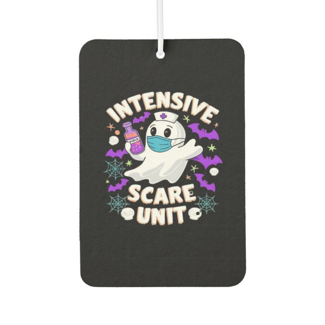 Intensive Scare Unit Nurse Halloween ICU Nurse Ess Car Air Freshener (Front)