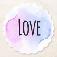 *~* INTENTION COASTER - LOVE Watercolor EMOTO