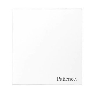 Intention "Patience" Notepad