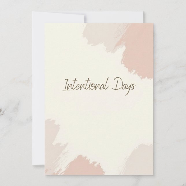 Intentional Days – in Abstract Soft Tones Holiday Card (Front)