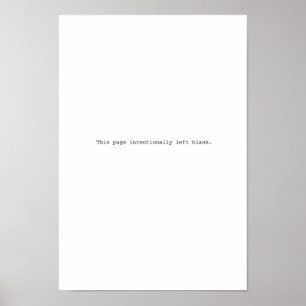 Intentionally left blank poster