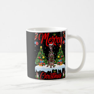 Inter Dog Lights Xmas Tree Santa Inter Dog Chr Coffee Mug