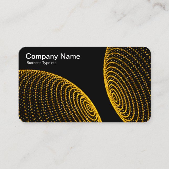 Interacted Spheres - Amber lights Business Card (Front)