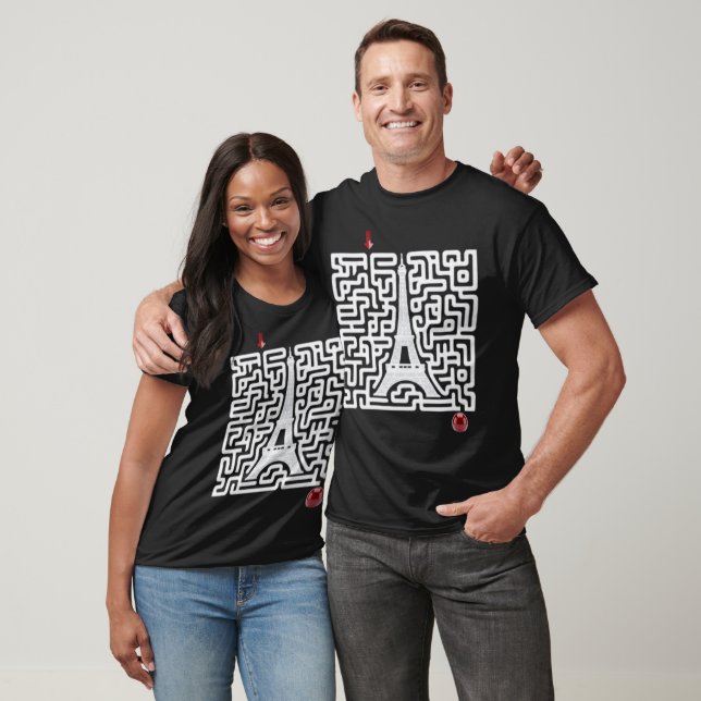 Interactive Eiffel Tower Maze – Solve the Path to  T-Shirt (Unisex)