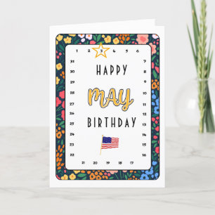 Interactive Move the Star May Birthday Card