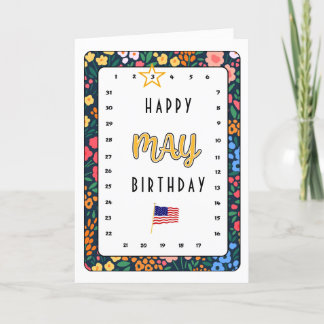 Interactive Move the Star May Birthday Card