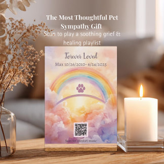 Interactive Pet Memorial Acrylic Sign | QR Code