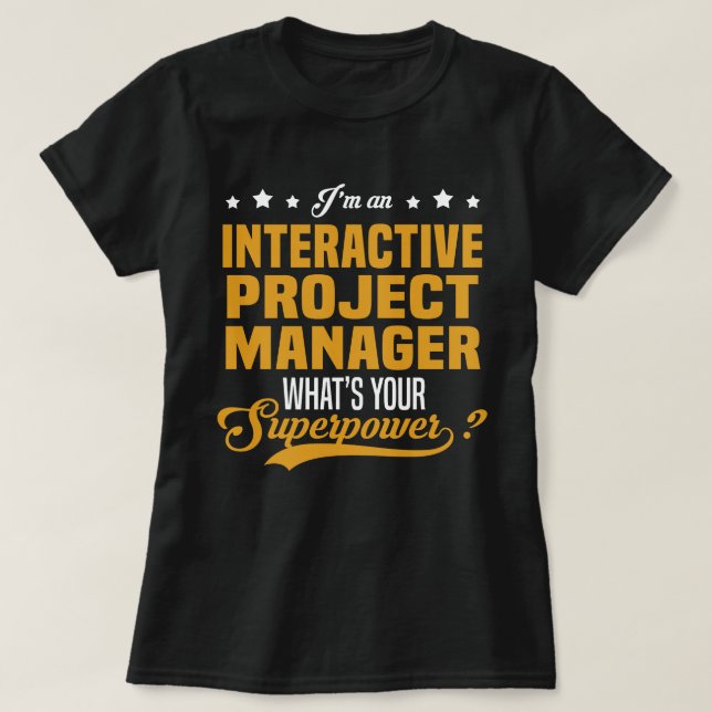 Interactive Project Manager T-Shirt (Design Front)