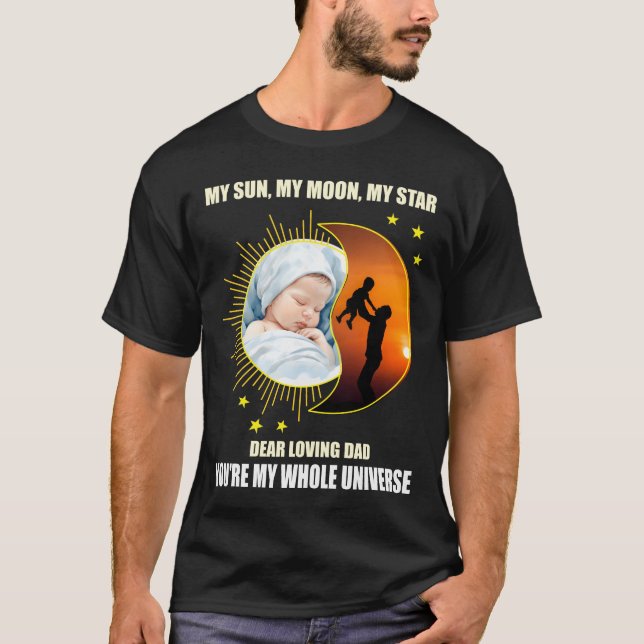 Interactive QR Code Custom Photo Father's D T-Shirt (Front)