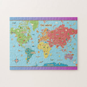 Interactive World Map Jigsaw Puzzle