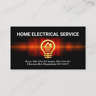Intercepting Electric Wave #ZazzleMade Electrician Business Card