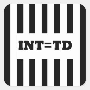 Interception  Equals Touchdown - Replacement Refs Square Sticker